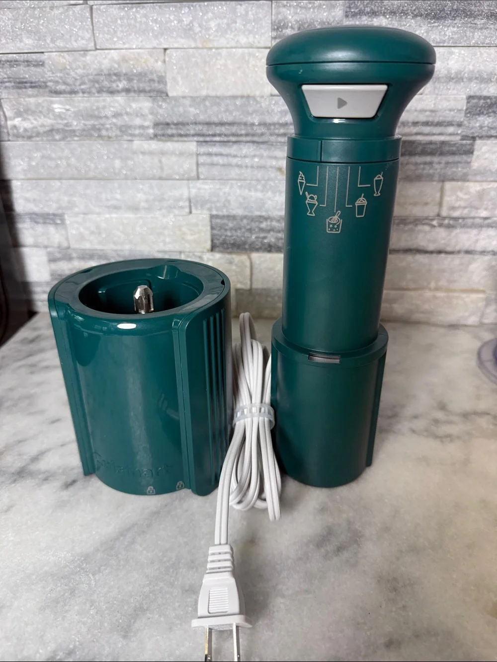 Cuisinart Teal FastFreeze Ice Cream Maker with Three Clear Freezer Canisters